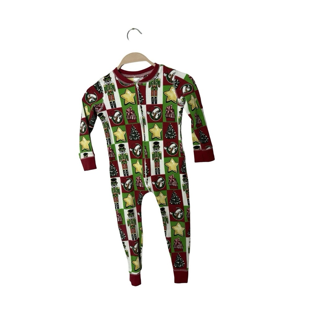 BUC-EES Beaver Christmas Nutcracker Waffle Knit Holiday Sleeper 5t - Picture 1 of 2